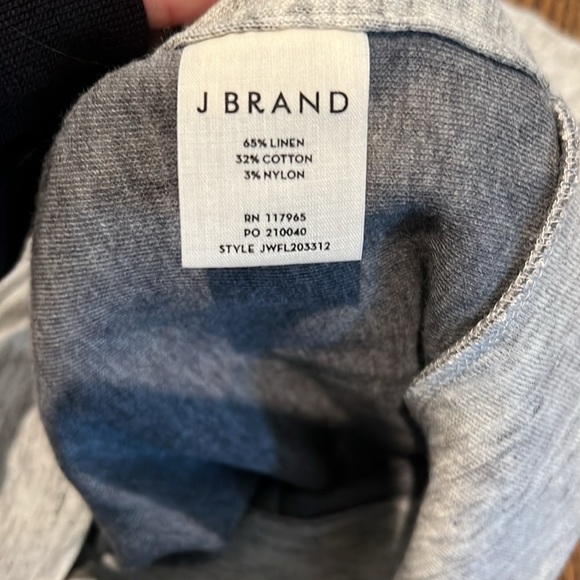 J Brand Linen blend top in a heathered grey - Picture 5 of 5